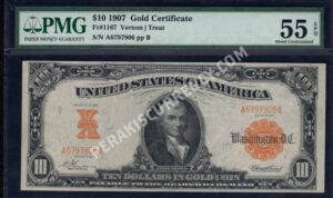 Gold Certificates 1167 1907 $10 typenote Front