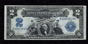 Silver Cert. 252 1899 $2 typenote Front