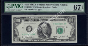 FR 2163-F 1963A $100 FRN Front