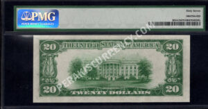 FR 2054-D 1934 $20 FRN Back