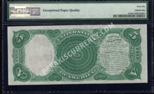 Legal Tender 91 1907 $5 typenote Back