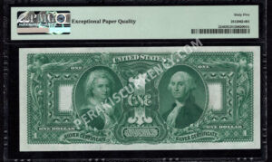 Silver Cert. 224 1896 $1 typenote Back