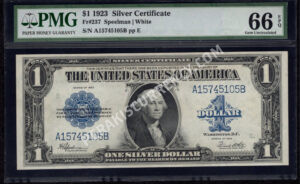 Silver Cert. 237 1923 $1 typenote Front