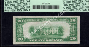 FR 2402 1928 $20 Gold Certificate Back
