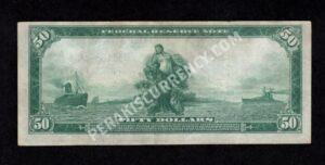 FRN 1030 1914 $50 typenote Back