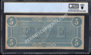 T69 5 1864 Confederate Back