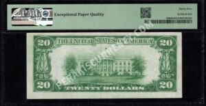 FR 2402 1928 $20 Gold Certificate Back