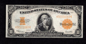 Gold Certificates 1173 1922 $10 typenote Front
