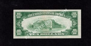 1801-1 Seaford, Delaware $10 1929 Nationals Back