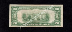 1802-2 Odessa, Delaware $20 1929II Nationals Back