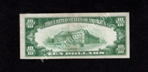 1801-1 Wilmington, Delaware $10 1929 Nationals Back