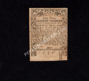 Rhode Island 9 Pence 1786 Colonial Front