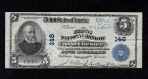 598 West Chester, Pennsylvania $5 1902 Nationals Front