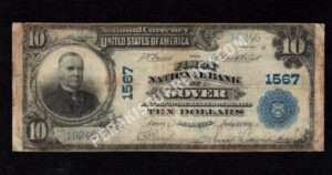 625 Dover, Delaware $10 1902 Nationals Front