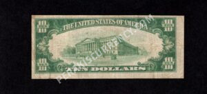 1801-2 Seaford, Delaware $10 1929II Nationals Back