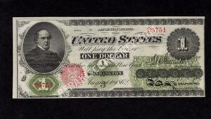 Legal Tender 17a 1862 $1 typenote Front