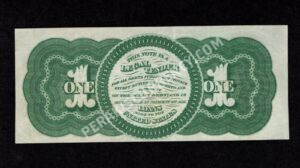 Legal Tender 17a 1862 $1 typenote Back