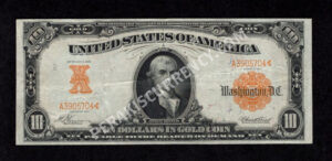 Gold Certificates 1167 1907 $10 typenote Front