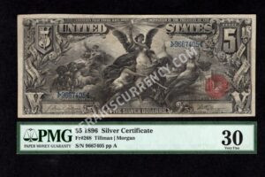 Silver Cert. 268 1896 $5 typenote Front