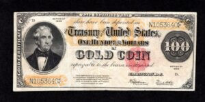 Gold Certificates 1215 1922 $100 typenote Front