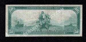 FRN 1030 1914 $50 typenote Back