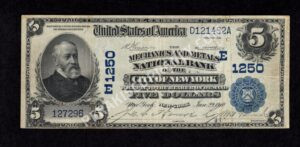 593 New York , New York $5 1902DB Nationals Front