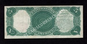Legal Tender 87 1907 $5 typenote Back