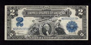 Silver Cert. 258 1899 $2 typenote Front