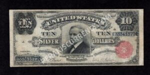 Silver Cert. 301 1891 $10 typenote Front
