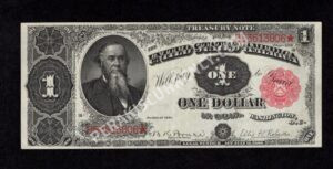 Treasury Notes 352 1891 $1 typenote Front