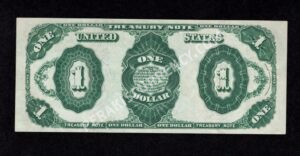 Treasury Notes 352 1891 $1 typenote Back