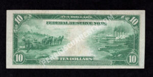 FRN 923 1914 $10 typenote Back