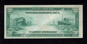 FRN 1004 1914 $20 typenote Back