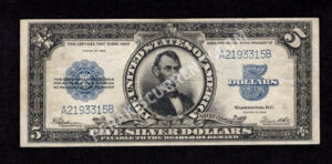 Silver Cert. 282 1923 $5 typenote Front