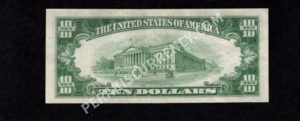 FR 1707* 1953A  $10 Silver Certificates Back