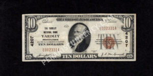 1801-1 Yardley, Pennsylvania $10 1929 Nationals Front