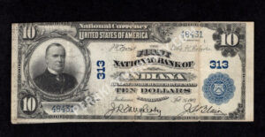 624 Indiana, Pennsylvania $10 1902 Nationals Front