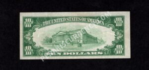 1801-1 Chambersburg, Pennsylvania $10 1929 Nationals Back