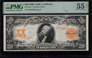 Gold Certificates 1181 1906 $20 typenote Front