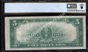 Silver Cert. 282 1923 $5 typenote Back