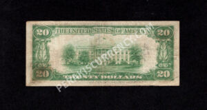 1802-2 Gettysburg, Pennsylvania $20 1929II Nationals Back