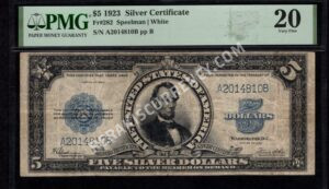 Silver Cert. 282 1923 $5 typenote Front