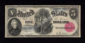 Legal Tender 79 1880 $5 typenote Front
