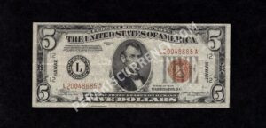FR 2301 1934 $5 Hawaii Front