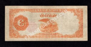 Gold Certificates 1215 1922 $100 typenote Back