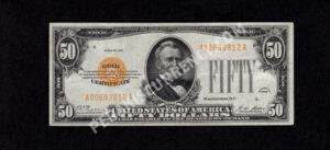 FR 2404 1928 $50 Gold Certificate Front
