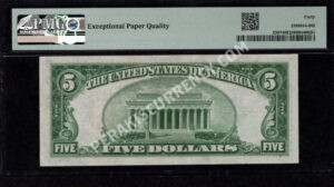 FR 2307 1934A $5 North Africa Back