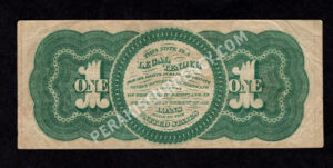 Legal Tender 16 1862 $1 typenote Back