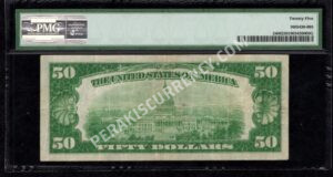 FR 2404 1928 $50 Gold Certificate Back