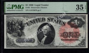 Legal Tender 31 1880 $1 typenote Front